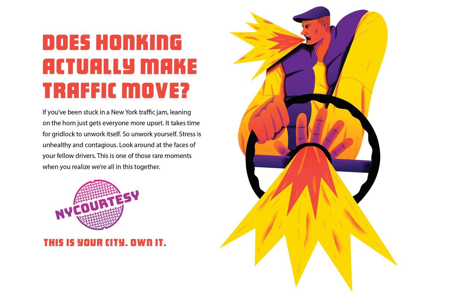 New York Courtesy. Does honking actually make traffic move?